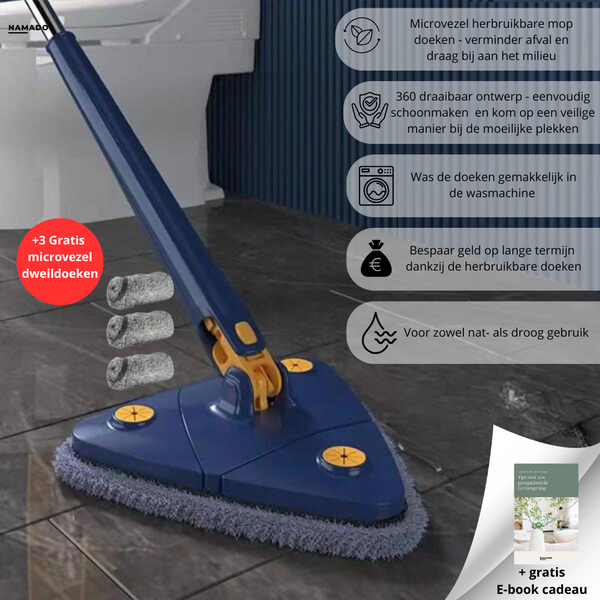CleanPro 360 Slim Draaibare Mop